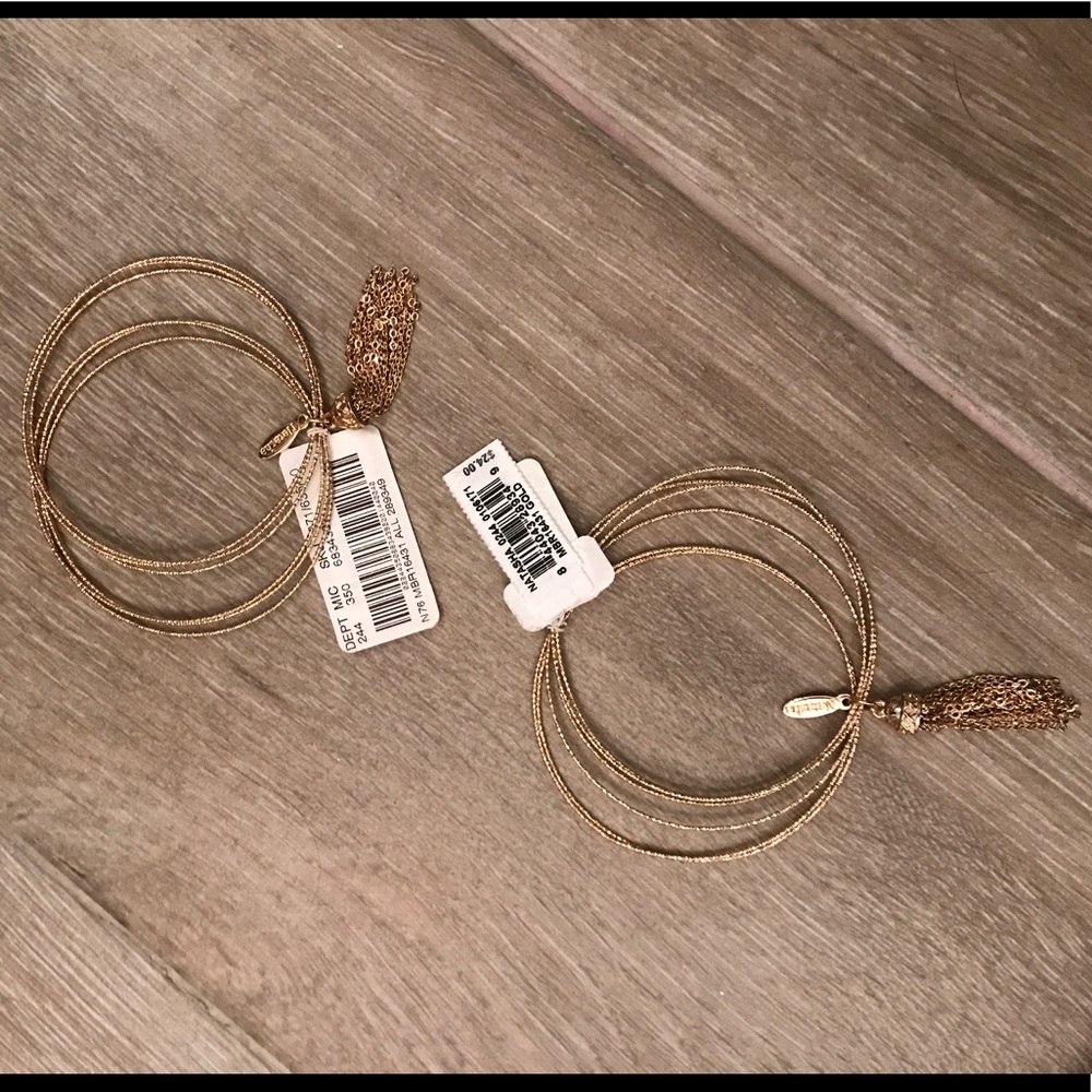 Gold colored bracelets from Dillard's.